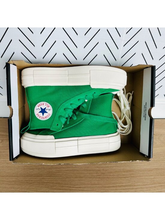 ⭐Converse Ctas Cruise Hi Platform Men Shoes 6 Canvas Suede Green Sneaker A10239C main image 6